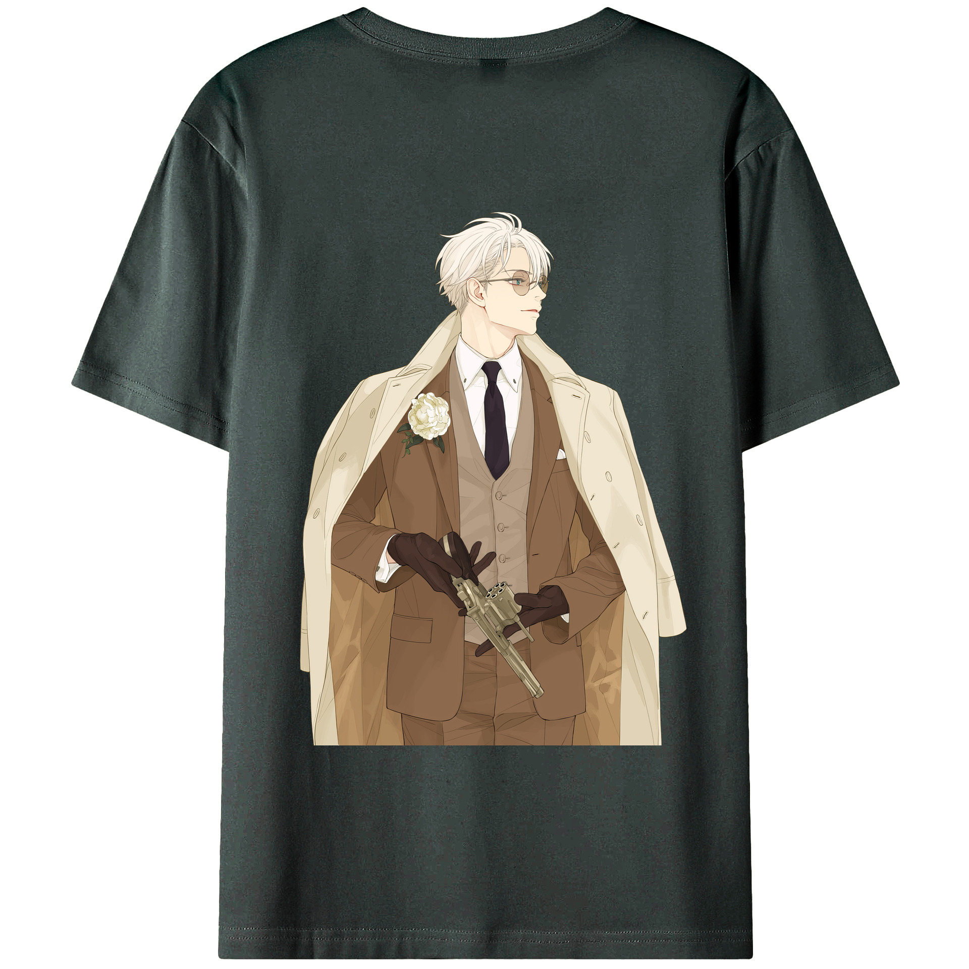 （画像用） 呪術廻戦 Jujutsu Kaisen 綿100％ メンズ半袖Tシャツ（バックプリント） 通気性